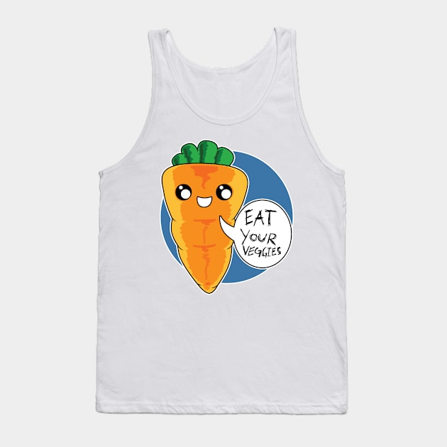 Eat Your Veggies (carrot) Tank Top by giziyo